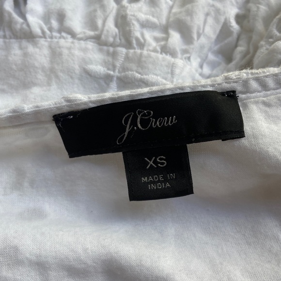 J. Crew Summer Dress Embroidered Cut Out Button Front Eyelet Bobbin Lace - Picture 4 of 4